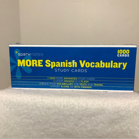 SparkNotes More Spanish Vocabulary 1000 Study Cards Word-Part Speech-Translation - Picture 3 of 7